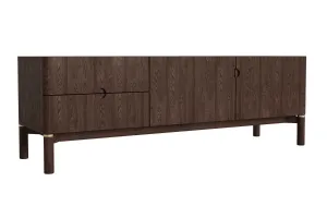 Furniria Dizajnový TV stolík Takayoshi 160 cm tmavohnedý