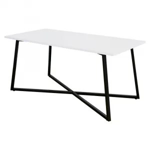 Konferenčný stolík, biela/čierna, BERTEL