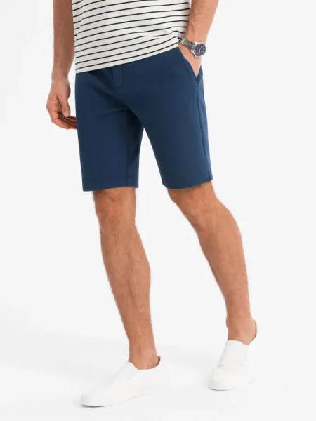 Elegantné kraťasy pre pánov tmavo-modré