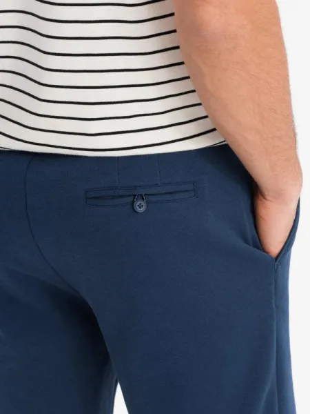 Elegantné kraťasy pre pánov tmavo-modré