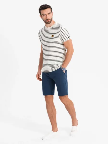 Elegantné kraťasy pre pánov tmavo-modré