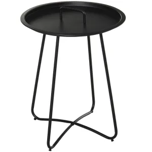 Outsunny Kovový odkládací stolek, Ø 46 cm