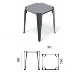 Prosperplast Zahradní odkládací stolek LOTTIES 39,6x39,6x46,5 cm béžový