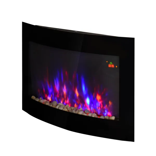 HOMCOM Elektrický krb na zeď s 3D efektem plamene