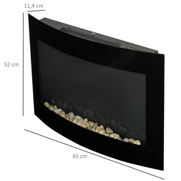 HOMCOM Elektrický krb na zeď s 3D efektem plamene