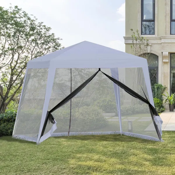 Outsunny Zahradní altán s moskytiérou, 3 x 3 x 2,5 m
