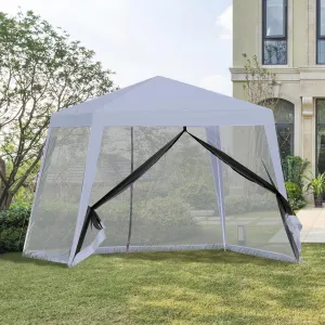 Outsunny Zahradní altán s moskytiérou, 3 x 3 x 2,5 m