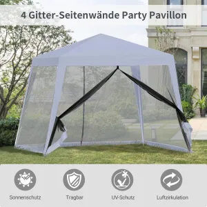 Outsunny Zahradní altán s moskytiérou, 3 x 3 x 2,5 m
