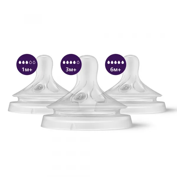 Philips AVENT Cumlík Natural Response  mix 1m+,3m+,6m+, 3 ks