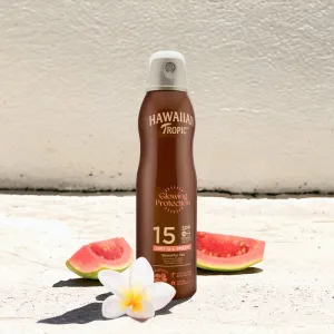 Hawaiian Tropic Glowing Protection Dry Oil Spray ochranný sprej na opaľovanie SPF 15 177 ml