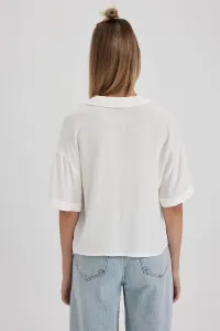 DEFACTO Coool Regular Fit pyžamový golier krátky rukáv košeľa