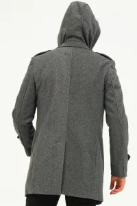 PLT8401 DEWBERRY PÁNSKY KABÁT - TMAVO SIVÝ