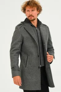 PLT8401 DEWBERRY PÁNSKY KABÁT - TMAVO SIVÝ