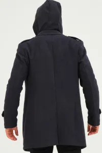 PLT8401 DEWBERRY MEN'S COAT-DIAGONAL NAVY BLUE