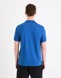 Modré pánske polo tričko Celio Teone