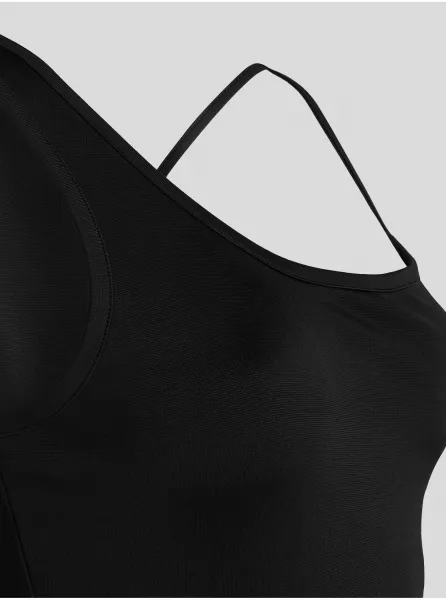 Šaty Karl Lagerfeld Logo Tape Jersey Dress Black