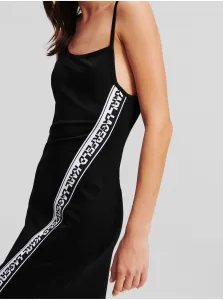 Šaty Karl Lagerfeld Logo Tape Jersey Dress Black