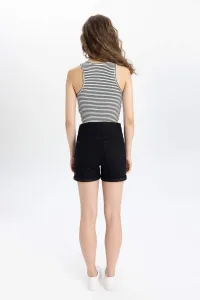 DEFACTO Normal Waist Folded Leg Basic Jean Shorts
