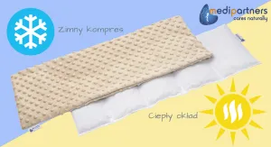 Medi Partners Thermophor with cherry seeds large 20x60 – 5 chambers Minky – Beige
