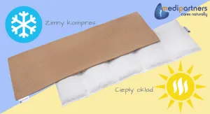 Medi Partners Thermophor with cherry seeds large 20x60 – 5 chambers Waffle – Beige