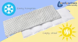 Medi Partners Thermophor with cherry seeds large 20x60 – 5 chambers Minky – Gray