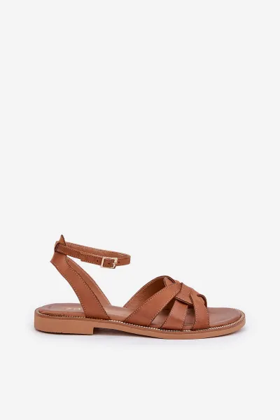 Lewski Shoes Kožené Dámske Sandále Na Plochéj Päte Zazoo