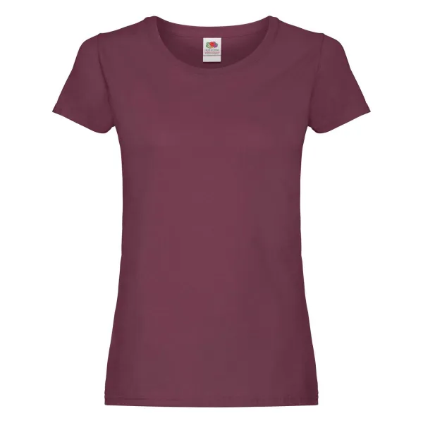 Burgundy Women's T-shirt Lady fit Original Fruit of the Loom