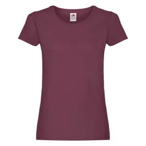 Burgundy Women's T-shirt Lady fit Original Fruit of the Loom