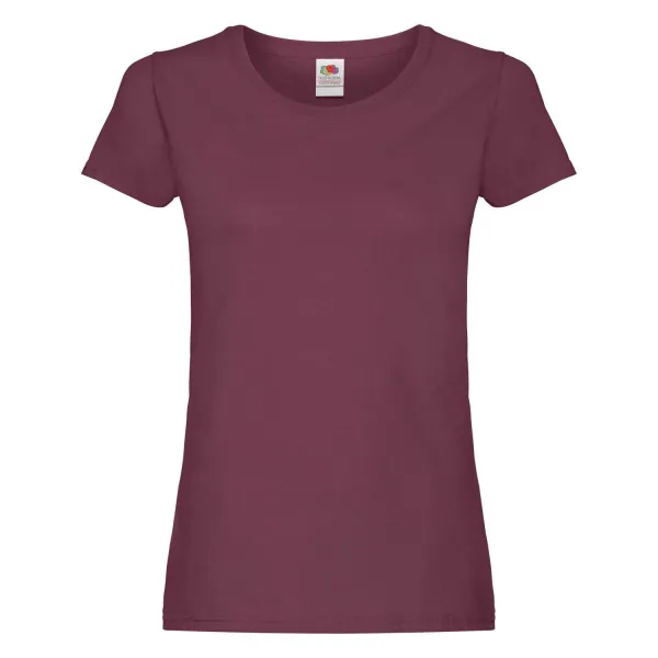 Burgundy Women's T-shirt Lady fit Original Fruit of the Loom