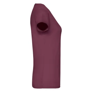 Burgundy Women's T-shirt Lady fit Original Fruit of the Loom