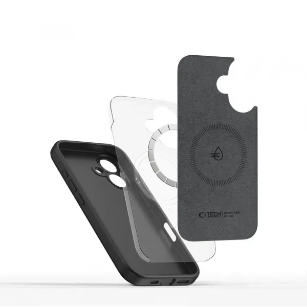 Tech-Protect Liquid Silicone MagSafe, iPhone 16e / 17e, čierny