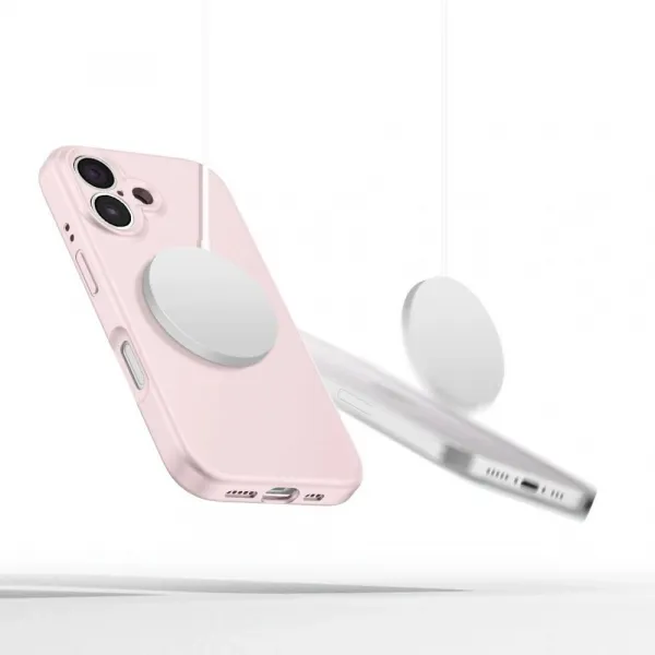 Tech-Protect Liquid Silicone MagSafe, iPhone 16e / 17e, ružový