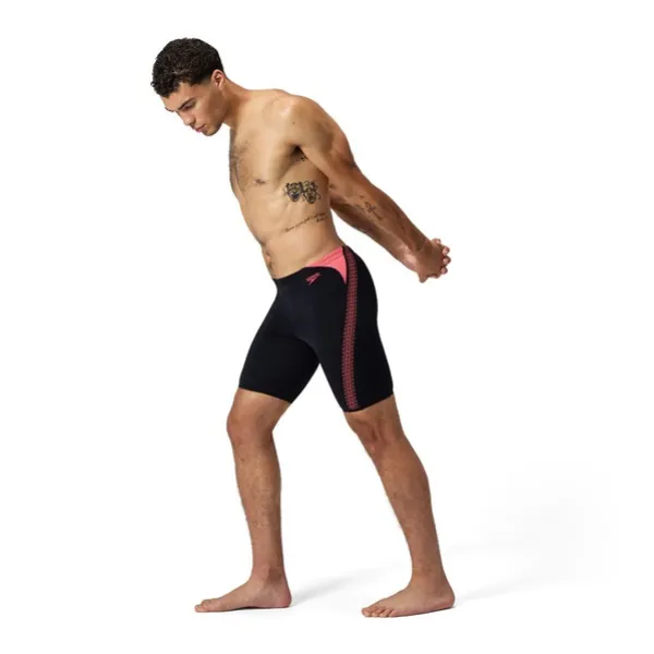 Speedo hyperboom splice jammer black/coral sands s - uk32