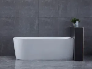 AQUALINE - TIBERA R rohová stojaca vaňa 170x80cm, biela E1015