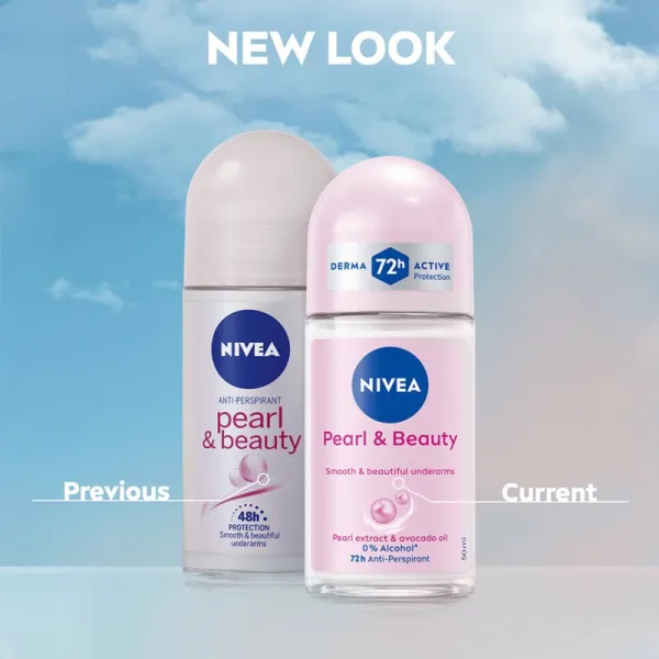 NIVEA Pearl & Beauty guličkový antiperspirant pre ženy 72h 50 ml