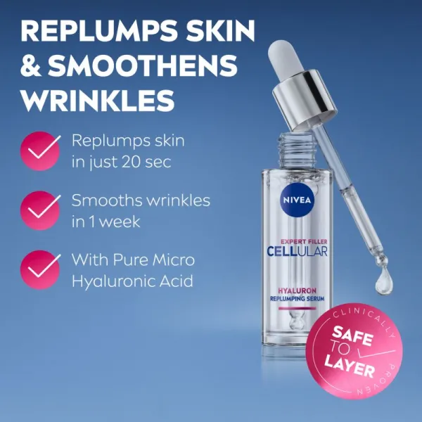 NIVEA Cellular Expert Filler vyplňujúce sérum s kyselinou hyalurónovou 30 ml