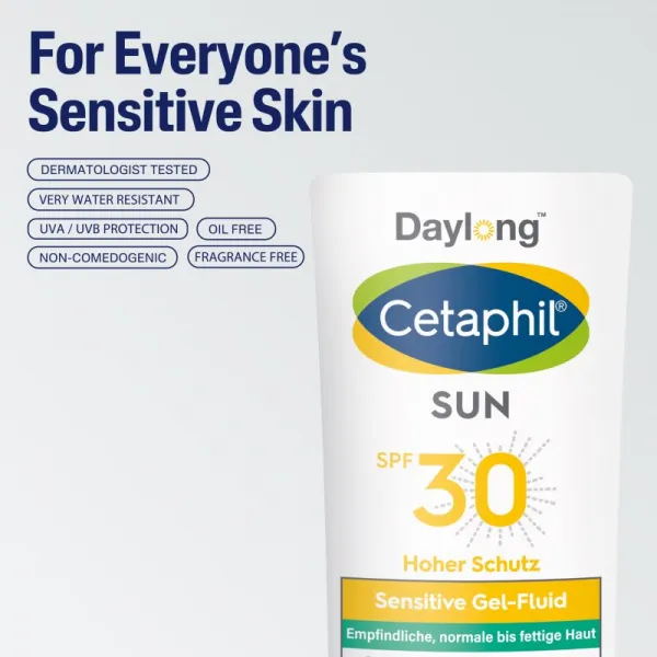 Daylong Cetaphil SUN Sensitive Gel-Fluid ľahký ochranný fluid pre citlivú pleť SPF 30 30 ml