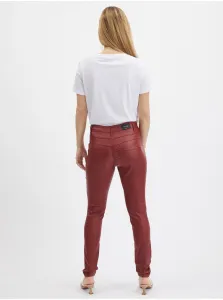 Vínové dámske skinny fit nohavice ORSAY