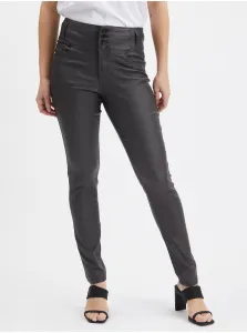 Tmavosivé dámske skinny fit nohavice ORSAY