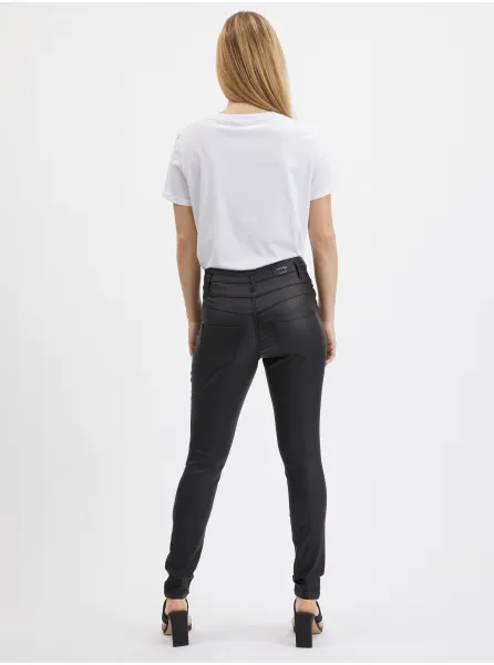 Čierne dámske skinny fit nohavice ORSAY