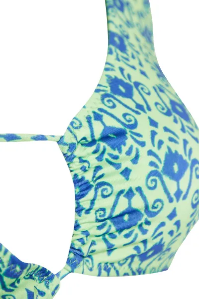 Trendyol Etnický vzor Tunel Trojuholník Bikini Top