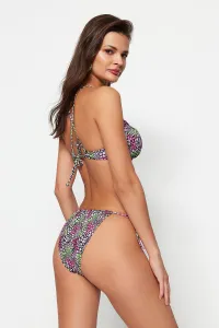 Trendyol kvetinový vzorovaný kravata s vysokými nohami bikiny spodná časť