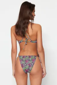 Trendyol kvetinový vzorovaný kravata s vysokými nohami bikiny spodná časť