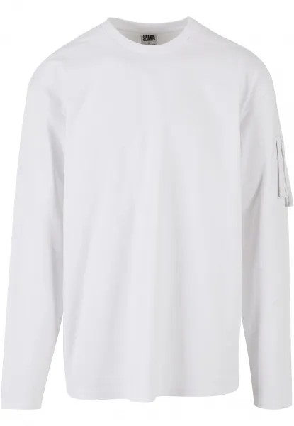 Long sleeve pocket white
