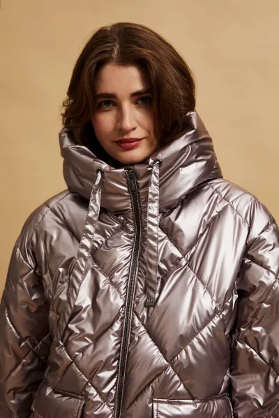 Kovová prešívaná bunda