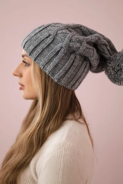 Kesi Čapica с fleece Milano K203 tmavo-sivá