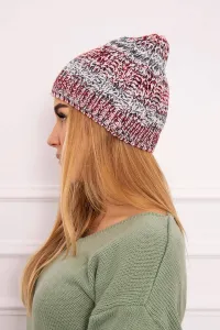 Kesi Čapica s fleece Melisa K241 oranžová+šedá