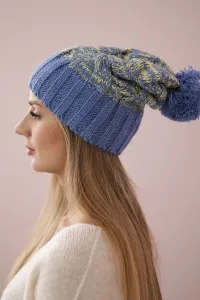 Kesi Čapica s fleece Paryż K213 modrá + kiwi