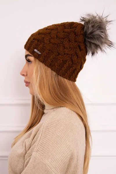 Kesi Čapica s fleece Daria K217 svetlo hnedá