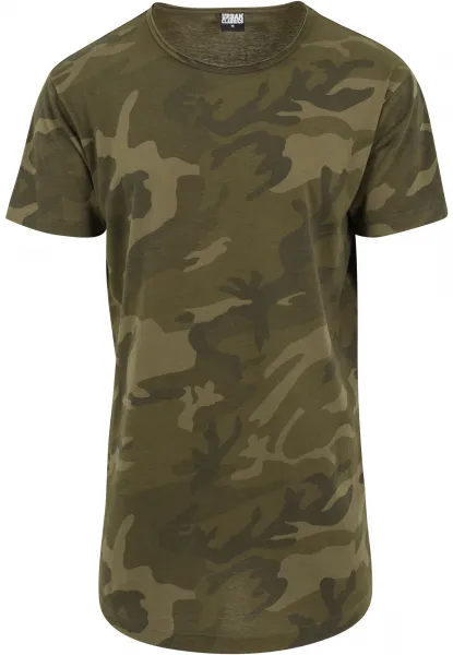 Camo Shaped Long Tee Olive Camo